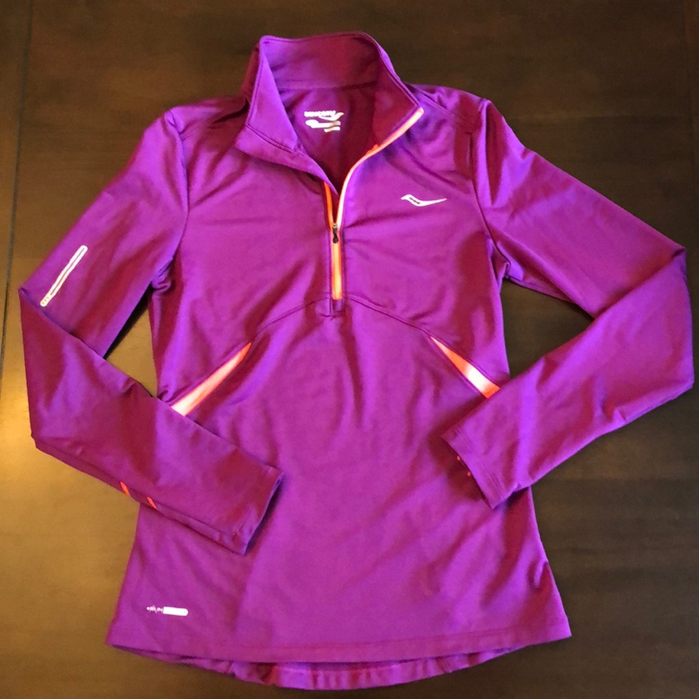 Saucony purple/orange Half-Zip Running Top